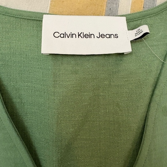 Calvin Klein Sage V-Neck Blouse - Picture 7 of 12